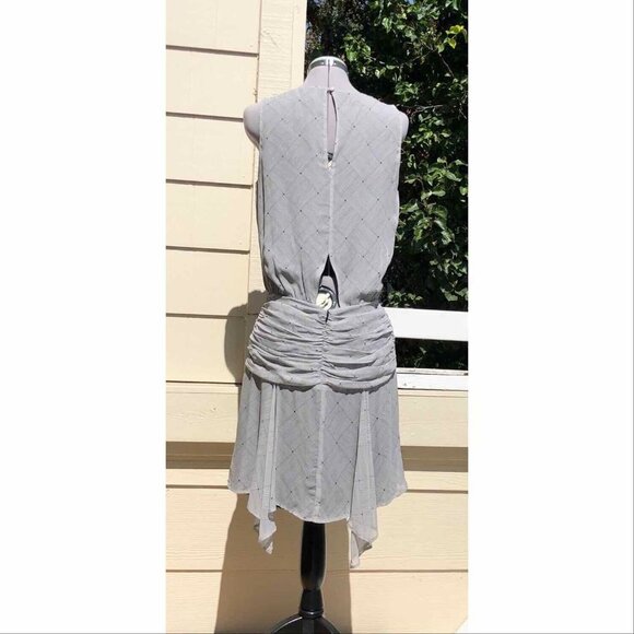 krisa Surplice Ruched Tank Dress Gray Size Small - Picture 4 of 8